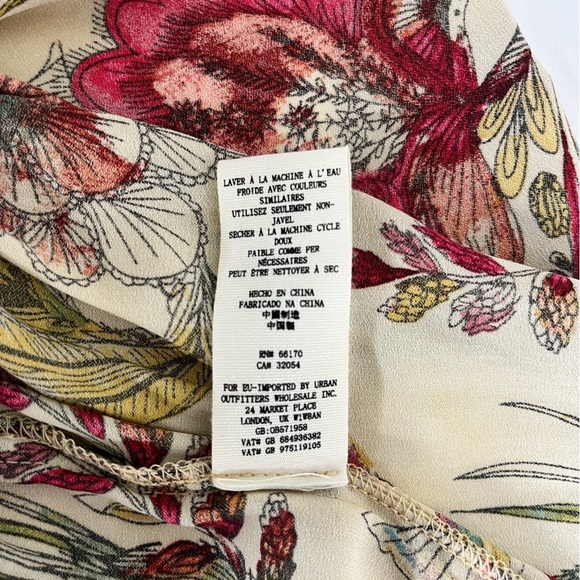 Free People Haze Floral Printed Tunic Tank Size Small Neutral Multi Hummingbird - Picture 9 of 9